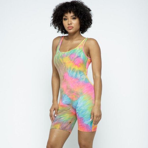 NWT TIE DYE ROMPER Lounge wear - Picture 1 of 6